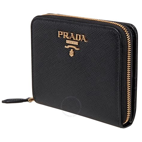 prada small denim wallet|Prada zipper wallet.